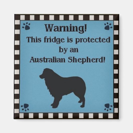 Square Aussie Magnet Blue (Vorne)