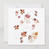 Square Autumn Bridal Brunch & Bubbly Dusche Einladung (Rückseite)