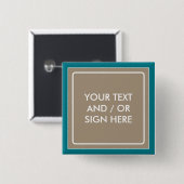 Square Banner Stein + Ihr Backg. Ideen Button (Vorne & Hinten)