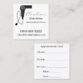 Square Beauty Hair Salon Business - Termine Karten (Vorne/Hinten)