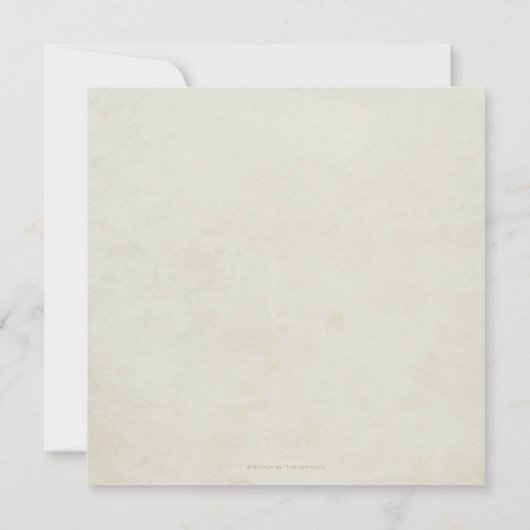 Square Beige + Weißer Blumengarten Osterfeier Einladung (Rückseite)