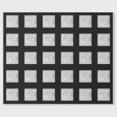 Square Black Border Foto Geschenkpapier (Flach)