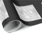 Square Black Border Foto Geschenkpapier (Rolleneckpunkt)