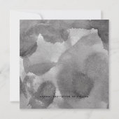 Square Black Calligraphy Script Foto Wedding Save The Date (Rückseite)