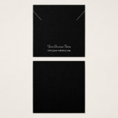 Square Black Custom Necklklore Display Card (Vorne & Hinten)