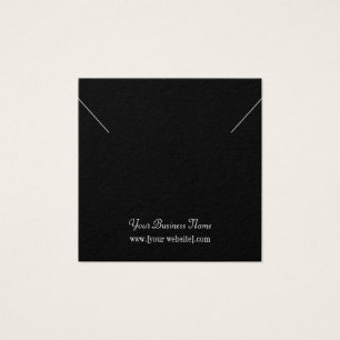 Square Black Custom Necklklore Display Card