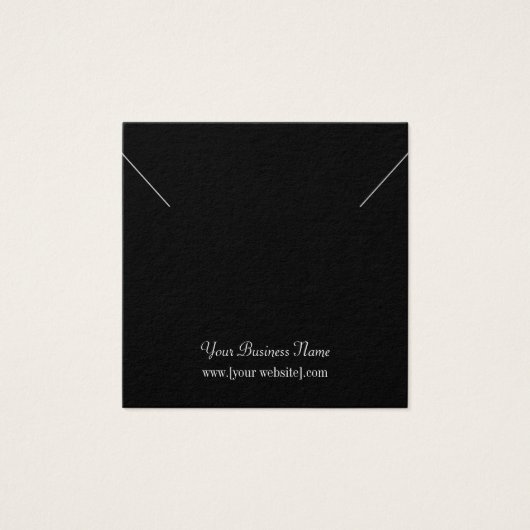 Square Black Custom Necklklore Display Card (Vorderseite)