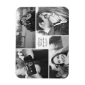 Square Block 4 Fotomaterial Collage Modern Save th Magnet (Vertikal)