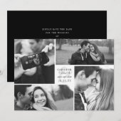 Square Block 4 Fotomaterial Collage Modern Save th The Date (Vorne/Hinten)