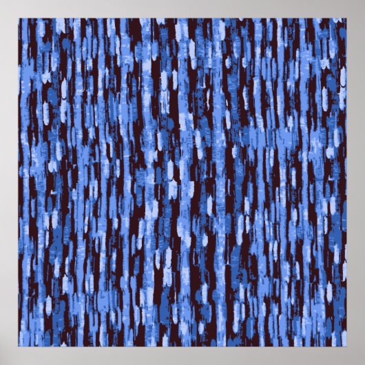 Square Blue & Black Camouflage Background Poster (Vorne)