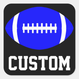 Square Blue Football Sticker Team Party Banquet