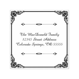 Square Blüh - Briefmarke der selbstfarbigen Adress Permastempel