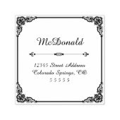 Square Blüh - Briefmarke der selbstfarbigen Adress Permastempel (Design)