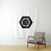 Square Blume mit Schwertern in Tortoiseshell Wandteppich (Beispiel)