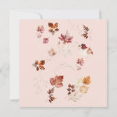 Square Blush Bridal Brunch & Bubbly Dusche Einladung (Rückseite)