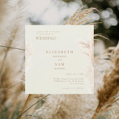 Square Boho Pampas Cream Zusammen mit Wedding