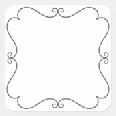 Square Border Quadratischer Aufkleber (Vorderseite)