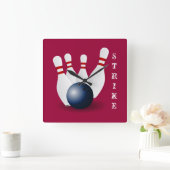 Square Bowling Button Uhr (Zuhause)