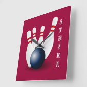 Square Bowling Button Uhr (Winkel)