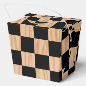 Square Box Checkers Take Out Favor Boxes Geschenkschachtel (Rückseite)