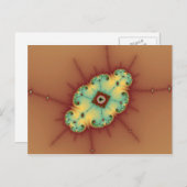 Square Brain - Fraktal Postcard Postkarte (Vorne/Hinten)