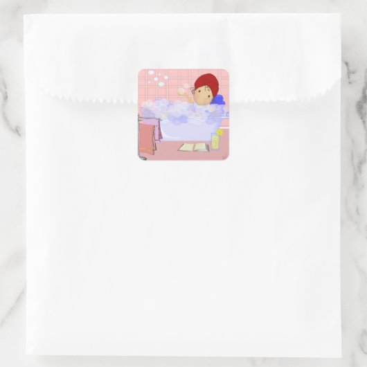 Square Bubble Bath Stickers (Tasche)