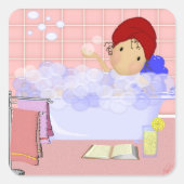 Square Bubble Bath Stickers (Vorderseite)