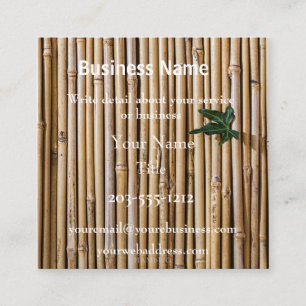 Square Business Card - Bamboo - HAMbyWG Quadratische Visitenkarte