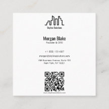 Square Business Card mit Minimalistischem Design
