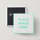 Square Button, 2 Zoll - Souvenir Geschenkdesign Button (Vorne & Hinten)