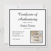 Square Certificate of Authenticity Template Foto Einladung (Vorderseite)
