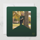 Square Chalkboard Graduation Einladung (Rückseite)