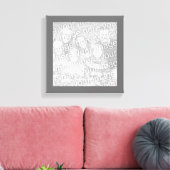 Square Charcoole Border Foto Leinwanddruck (Insitu (Wohnzimmer))