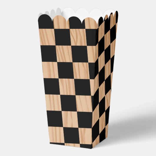 Square Checkers Design Popcorn Geschenkschachtel (Vorderseite)
