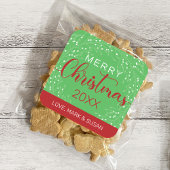 Square Christmas Stickers (grün)