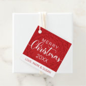 Square Christmas Tag (Rot) Geschenkanhänger (Beispiel)