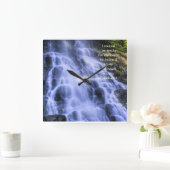 Square Clock mit Wasserfall und Scripting Verse Quadratische Wanduhr (Zuhause)