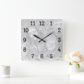 Square Clock Template Quadratische Wanduhr (Zuhause)