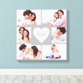 Square Collage Custom-Foto Leinwanddruck (Insitu (Holzboden))