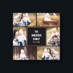 Square Collage Custom Foto Wrapped Canvas Leinwanddruck<br><div class="desc">Personalisieren Sie diese Leinwand mit Ihren Hochzeitsfeiern Fotos,  um eine Wandkunst zu schaffen,  um für immer Schatz zu schaffen. Hintergrundfarbe kann online angepasst werden (in jeder Farbe!</div>