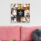 Square Collage Custom Foto Wrapped Canvas Leinwanddruck (Insitu (Wohnzimmer))