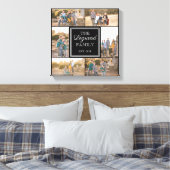 Square Collage Custom Foto Wrapped Canvas Leinwanddruck (Insitu (Schlafzimmer))