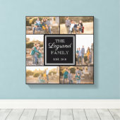 Square Collage Custom Foto Wrapped Canvas Leinwanddruck (Insitu (Holzboden))