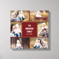 Square Collage Custom Foto Wrapped Canvas