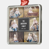 Square Collage Editable Color Foto Ornament Aus Metall (Links)