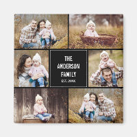 Square Collage Personalisiert Foto Magnet