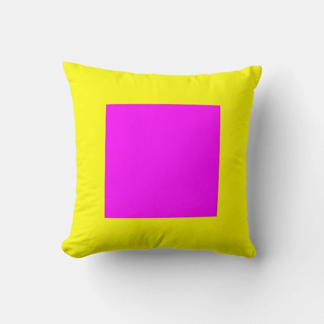 Square Colors - Magenta and Yellow Kissen (Vorderseite)
