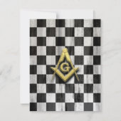 Square Compass und Schachbretts Dankeskarte (Vorderseite)