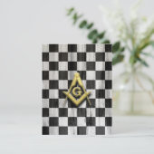 Square Compass und Schachbretts Dankeskarte (Stehend Vorderseite)