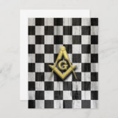 Square Compass und Schachbretts Dankeskarte (Vorne/Hinten)